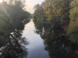 Flusslandschaft der Pegnitz in Nürnberg