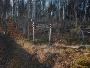 Landschaftsbild Bayerischer Wald, Hinweistafel